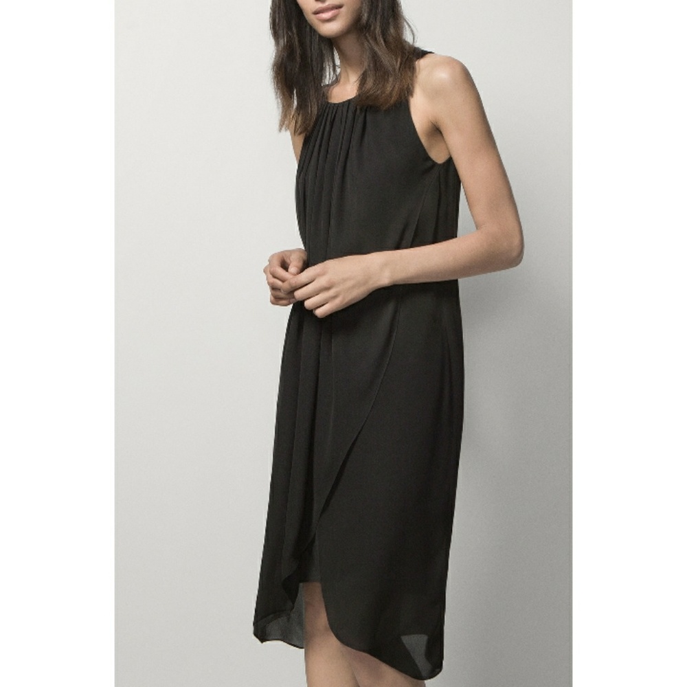 Massimo Dutti Black Silk Dress